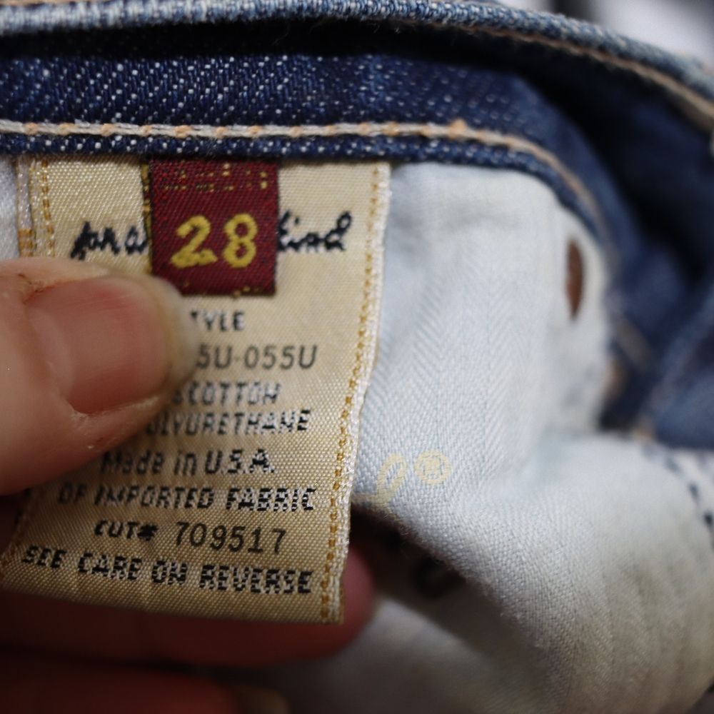 7 For All Mankind Blue Ankle Cropped Wide Leg Y2k Jeans 28 - Picture 11 of 13